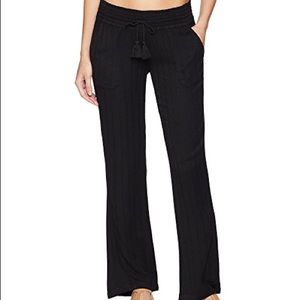 ROXY Loose Fitting Flowy Oceanside Black Pants